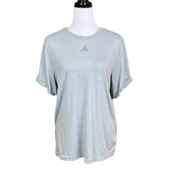 Adidas Light Gray Short Sleeve Shirt, Size S, NWT - Picture 1 of 6